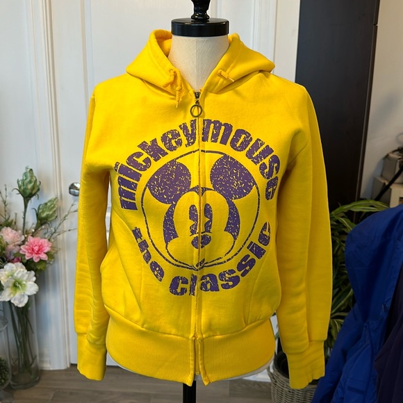 Yellow Mickey Mouse Zip Up Hoodie - Picture 1 of 1